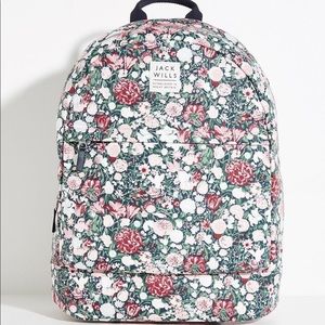 Jack Wills Floral Backpack With Laptop Sleeve